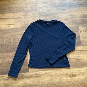 Navy Blue Knit Long Sleeve